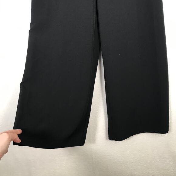 JS Collections Jumpsuit Size 2 Black Wide Leg Floral Flowy Evening Formal‎ READ - Picture 5 of 16